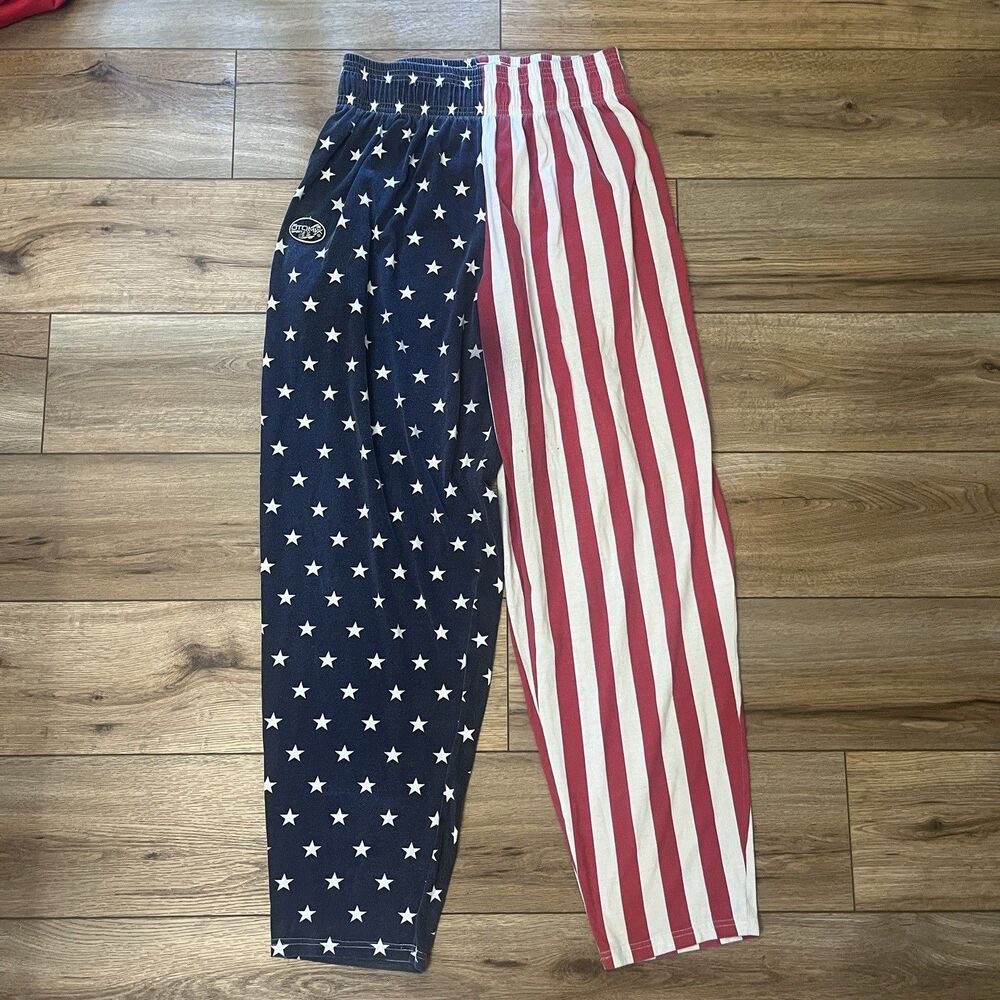 Otomix American Flag USA Baggy Gym Sweat Pants Stars Stripes Bodybuilding Sz XL
